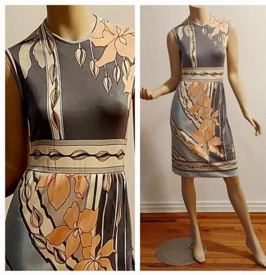 Vtg 60-70s Paganne Gene Berkeiggle signed dress