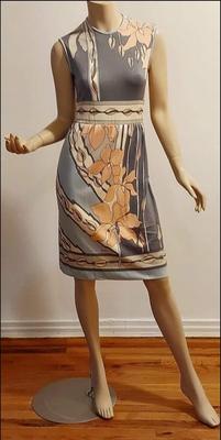 Vtg 60-70s Paganne Gene Berkeiggle signed dress