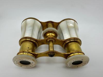Mother-of-pearl Art Deco Antique French Opera Glasses from Paris.