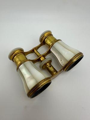 Mother-of-pearl Art Deco Antique French Opera Glasses from Paris.