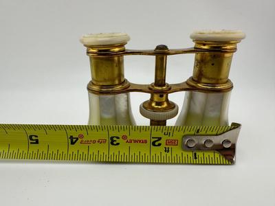 Mother-of-pearl Art Deco Antique French Opera Glasses from Paris.