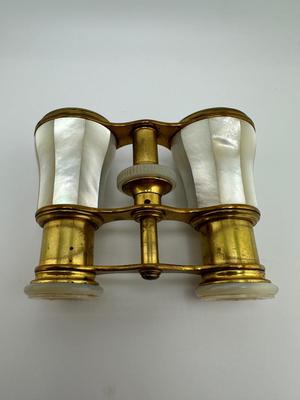 Mother-of-pearl Art Deco Antique French Opera Glasses from Paris.