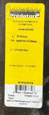 Predator2 John Deer mower blades
