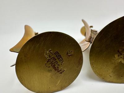 Vintage Angel Brass Candle Holders