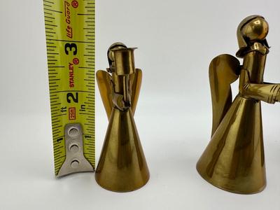 Vintage Angel Brass Candle Holders