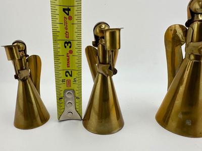 Vintage Angel Brass Candle Holders