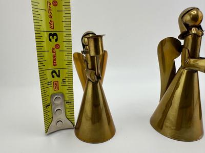 Vintage Angel Brass Candle Holders