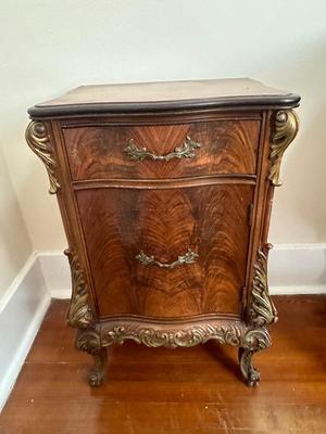 Victorian Style Double Bed Frame and Nightstand