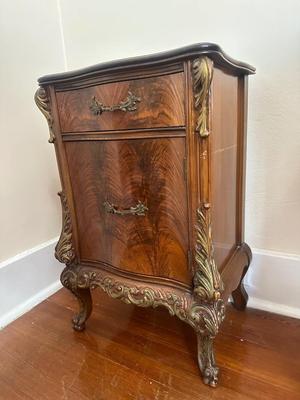Victorian Style Double Bed Frame and Nightstand