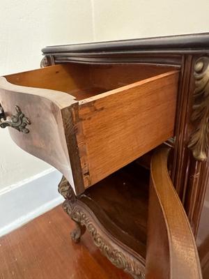 Victorian Style Double Bed Frame and Nightstand