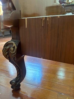 Victorian Style Double Bed Frame and Nightstand