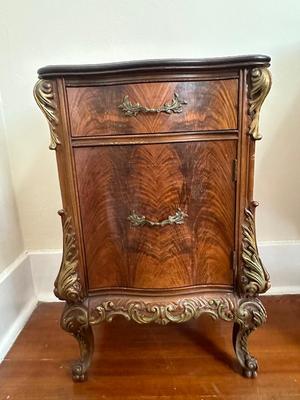 Victorian Style Double Bed Frame and Nightstand
