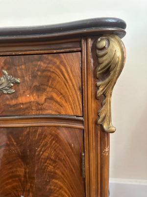Victorian Style Double Bed Frame and Nightstand