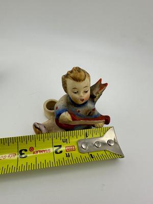 Hummel Angel and Little Boy Candle Holders