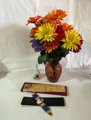 Elvis Watch, Cribbage board, flowers