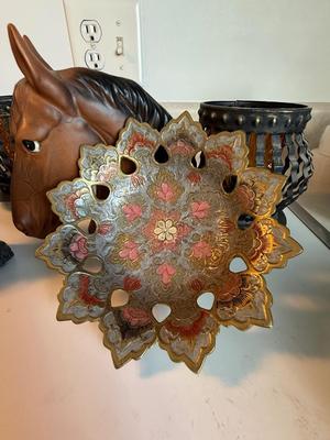 Cowboy, horse, candles, weather thermometer