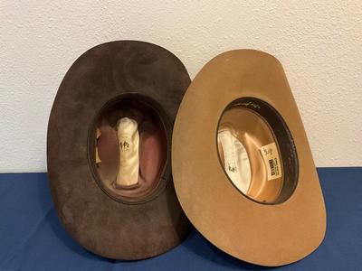 Cowboy Hats, both by Resistol Size.. 7 5/8