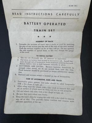 MARX Steam Type Electric Train Louis Marx and Co. USA