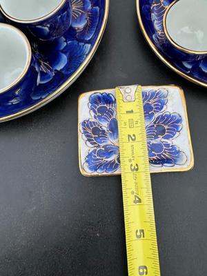 Two Gorgeous Hand Painted Thailand Tea Sets in Excellent Condition