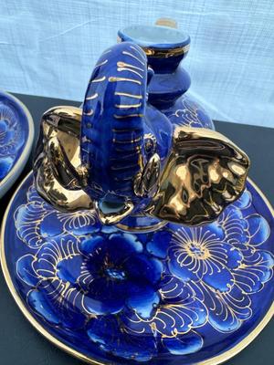 Two Gorgeous Hand Painted Thailand Tea Sets in Excellent Condition