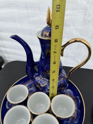 Two Gorgeous Hand Painted Thailand Tea Sets in Excellent Condition