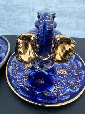 Two Gorgeous Hand Painted Thailand Tea Sets in Excellent Condition