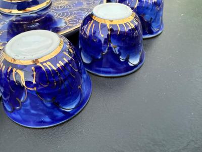 Two Gorgeous Hand Painted Thailand Tea Sets in Excellent Condition