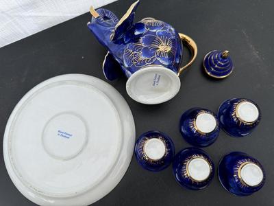 Two Gorgeous Hand Painted Thailand Tea Sets in Excellent Condition