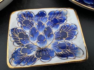 Two Gorgeous Hand Painted Thailand Tea Sets in Excellent Condition