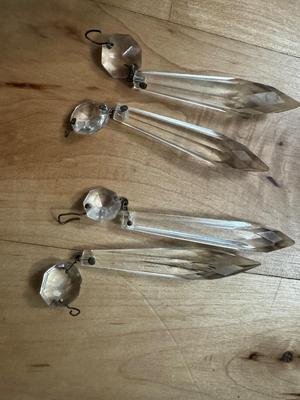 Pair of Antique Gilded Brass ‘Dolphin’ Ornate Mirrors with Candle Holders & Crystals