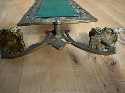 Pair of Antique Gilded Brass ‘Dolphin’ Ornate Mirrors with Candle Holders & Crystals