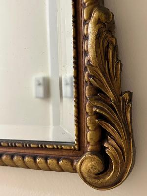 NOYER Giltwood & Ribbon Rose Wall Mirror