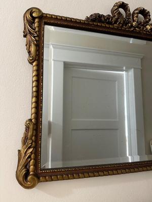 NOYER Giltwood & Ribbon Rose Wall Mirror