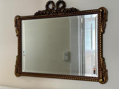 NOYER Giltwood & Ribbon Rose Wall Mirror