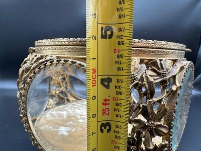 Antique French Glass Jewelry Case