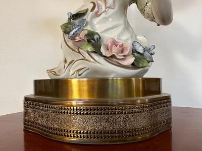 Vintage Victorian Figural Porcelain Lamp
