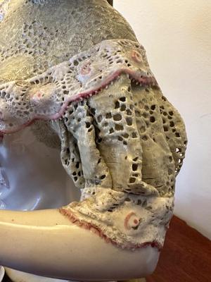 Vintage Victorian Figural Porcelain Lamp