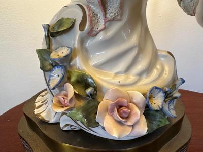Vintage Victorian Figural Porcelain Lamp