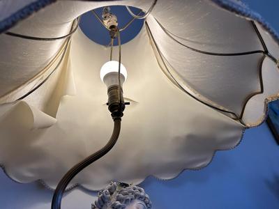 Vintage Victorian Figural Porcelain Lamp