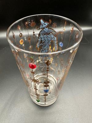 Mardi Gras Culver Highball Tumbler Glass - Set of 5
