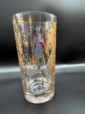Mardi Gras Culver Highball Tumbler Glass - Set of 5