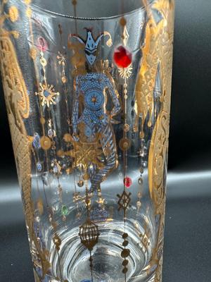 Mardi Gras Culver Highball Tumbler Glass - Set of 5