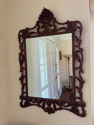 Vintage Venus Wood Carving Co. Mirror