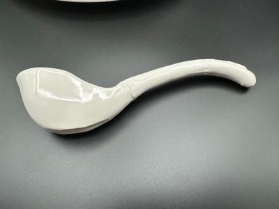 Capodimonte Italian Porcelain Fruit Tureen Ladle And Underplate