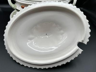 Capodimonte Italian Porcelain Fruit Tureen Ladle And Underplate
