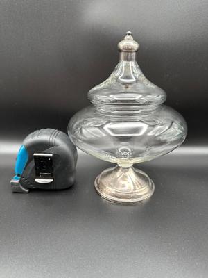 Maurice Duchin Creation Sterling Silver and Glass Candy Dish