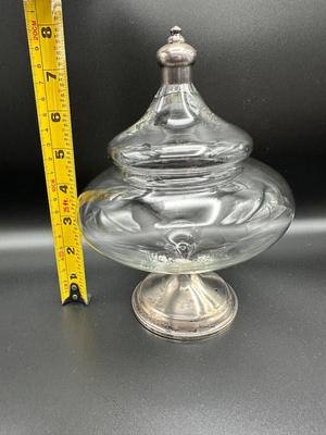 Maurice Duchin Creation Sterling Silver and Glass Candy Dish