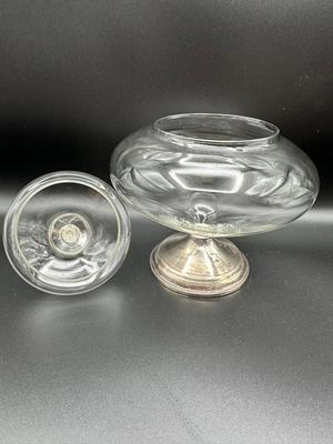 Maurice Duchin Creation Sterling Silver and Glass Candy Dish
