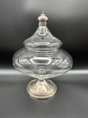Maurice Duchin Creation Sterling Silver and Glass Candy Dish