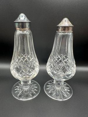 WATERFORD Crystal Salt & Pepper Shakers. (See Details)